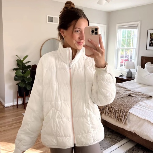 FREE PEOPLE NEW Pippa Packable Jacket in White L - Picture 1 of 7